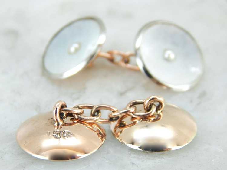 Rose Gold and Pearls, The Perfect Wedding Cufflin… - image 3