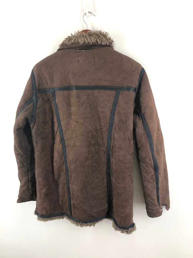 Wrangler Vintage Wrangler Leather Fur Jacket - image 2