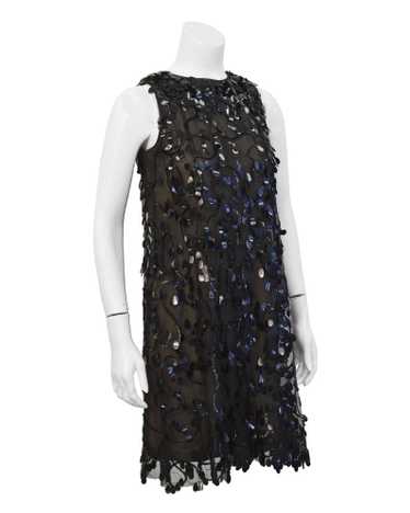 Pat Sandler Black paillettes Swing Dress