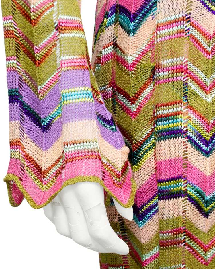Missoni Multi Colour Knit Chevron Dress and Long … - image 8