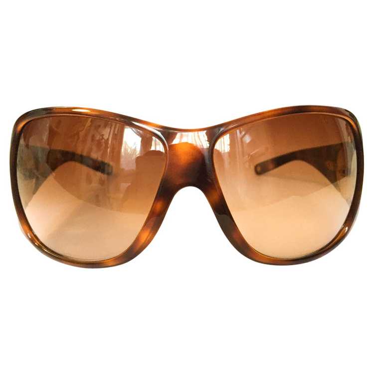 Versace tortoiseshell wraparound sunglasses - image 1
