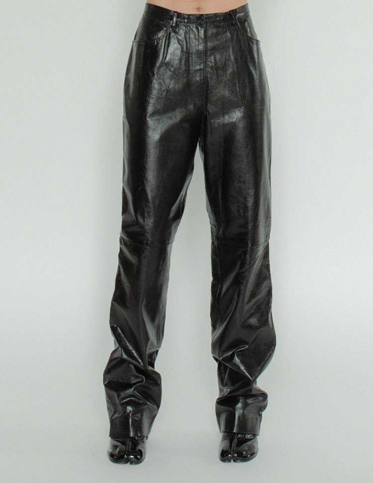 Missoni black leather trousers - image 4