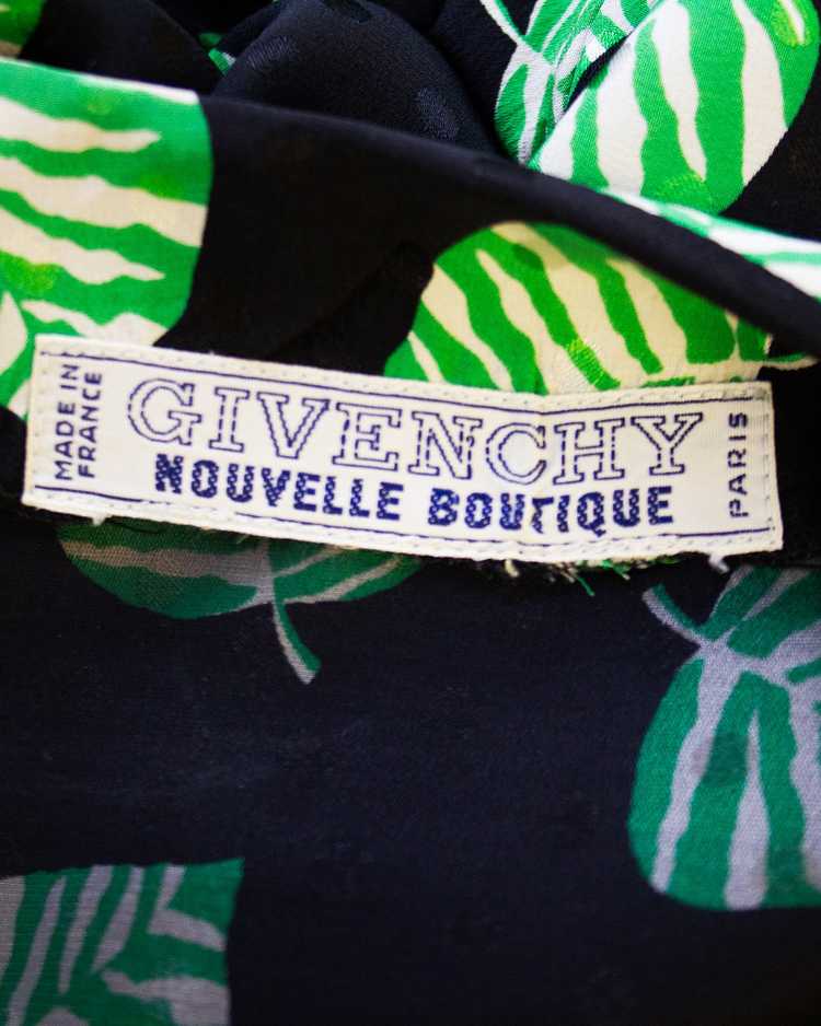 Givenchy Black and Green Leaf Print Dress - image 6