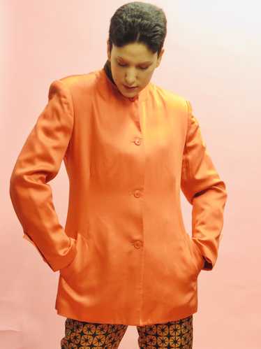 Stephen Sprouse, Jackets & Coats, Vintage Stephen Sprouse Orange Moto  Jacket