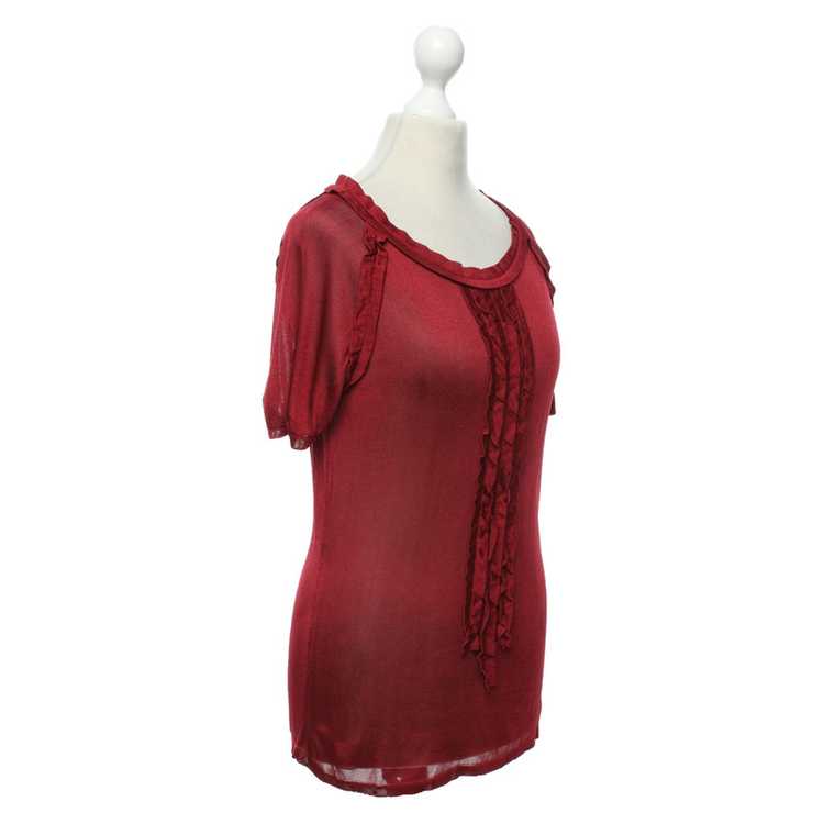 Pringle Of Scotland Knit shirt in wine red - image 2