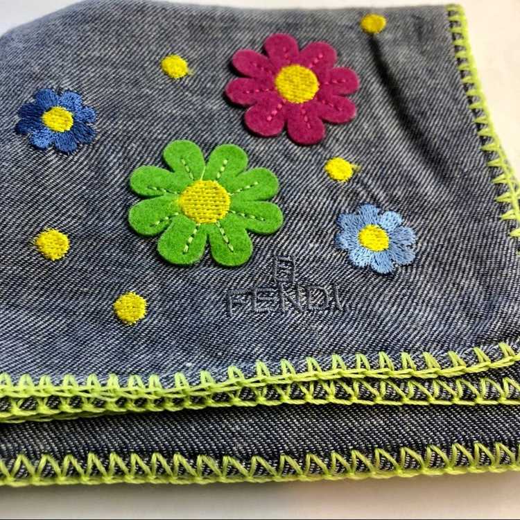 Fendi FENDI Daisy Flower Appliqué Wool Silk Print… - image 11