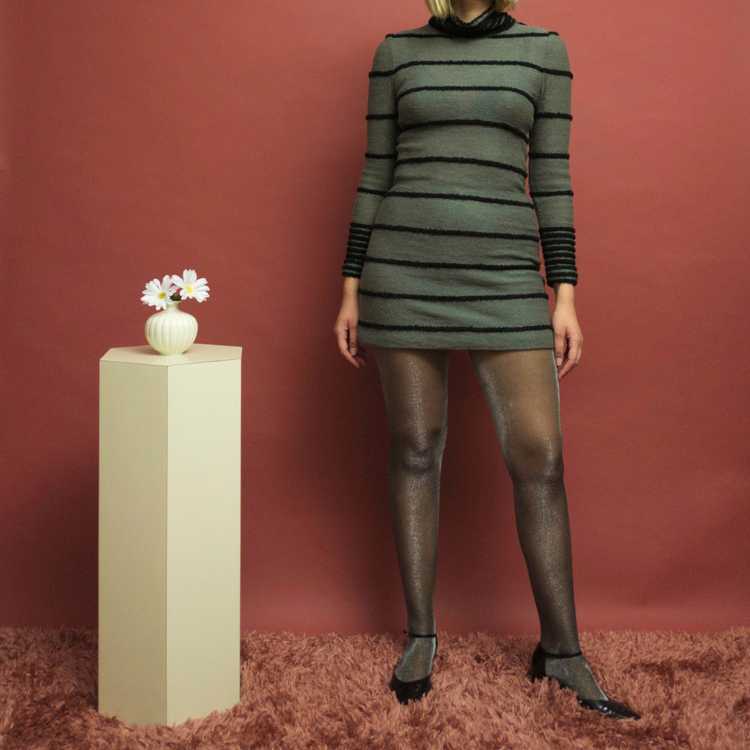1970s Nina Ricci Weekend striped knit turtleneck … - image 2