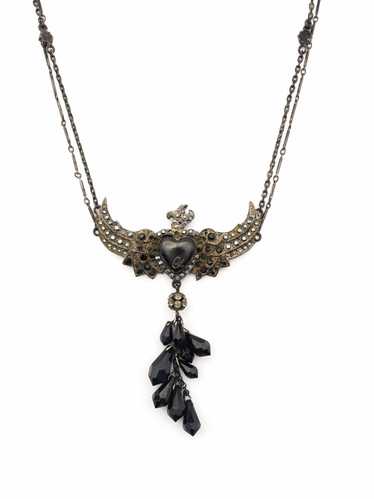 Christian Lacroix Pre-Owned 1980s heart bird neckl