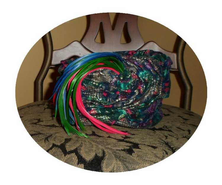Orcelia's Multi Color Vintage Plume Pillbox Hat w… - image 1