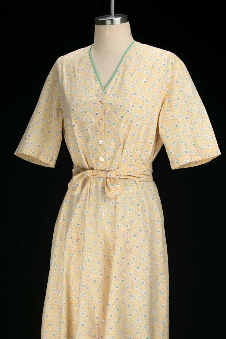 Vintage Late 1920's - Early 1930's Yellow Floral … - image 7