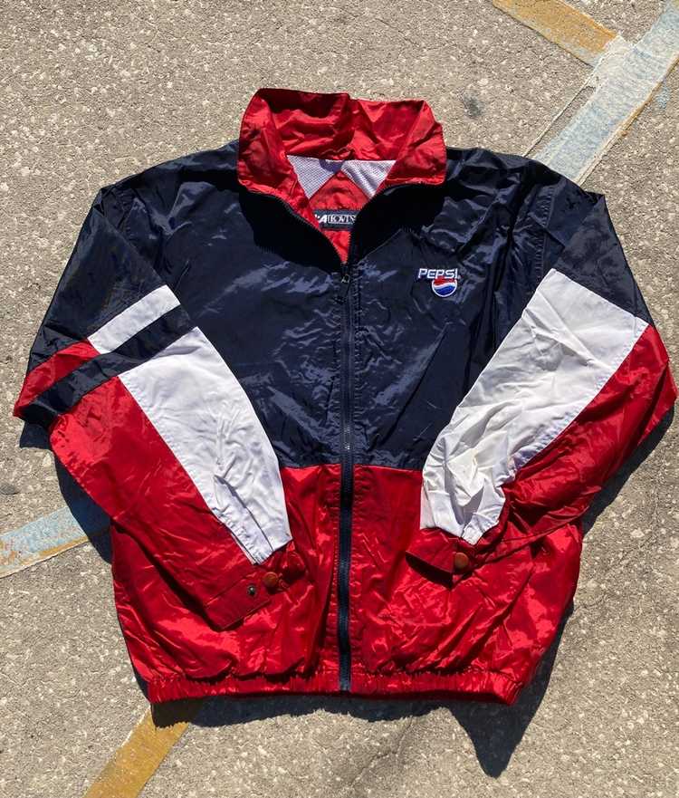 Pepsi × Vintage Vintage Pepsi Color-block Zip Up Wind… - Gem