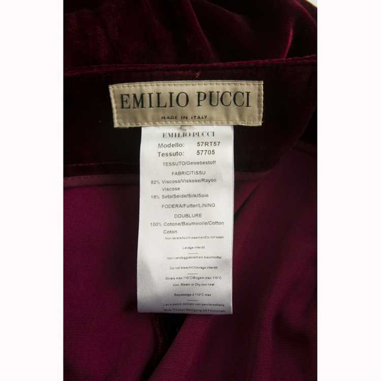 Emilio Pucci Trousers Silk in Bordeaux - image 4
