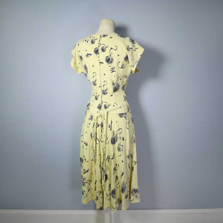 40s BLACK AND YELLOW NOVELTY LADY AND MUSIC SCROL… - image 11