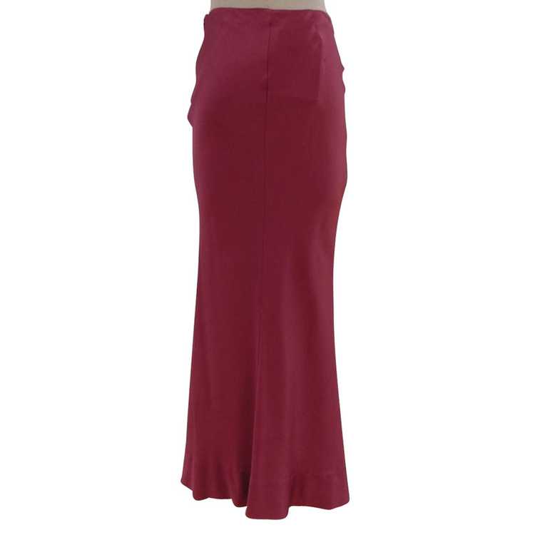 John Galliano John Galliano pink silk long skirt - image 1