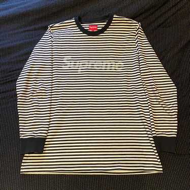 Supreme long sleeve striped cheap shirt