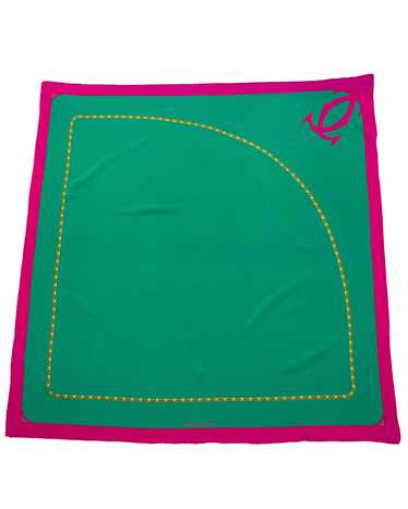 Cartier Green & Pink Silk Scarf