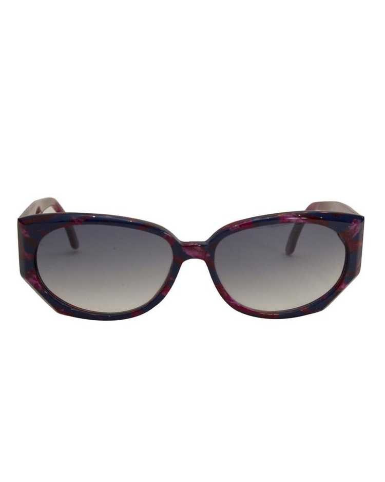 Krizia Burgundy & navy blue sunglasses - image 1