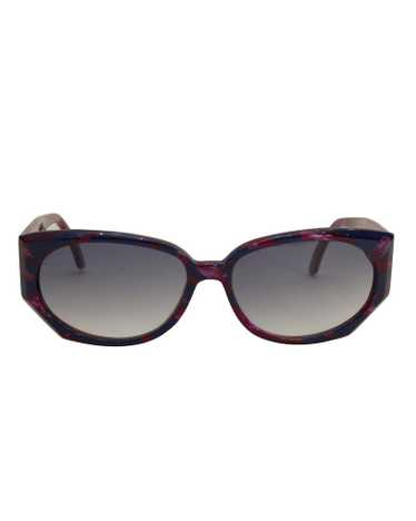 Krizia Burgundy & navy blue sunglasses