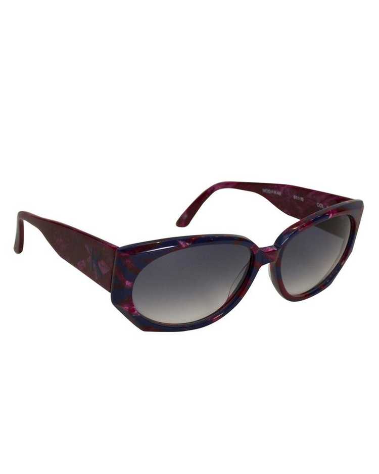 Krizia Burgundy & navy blue sunglasses - image 2