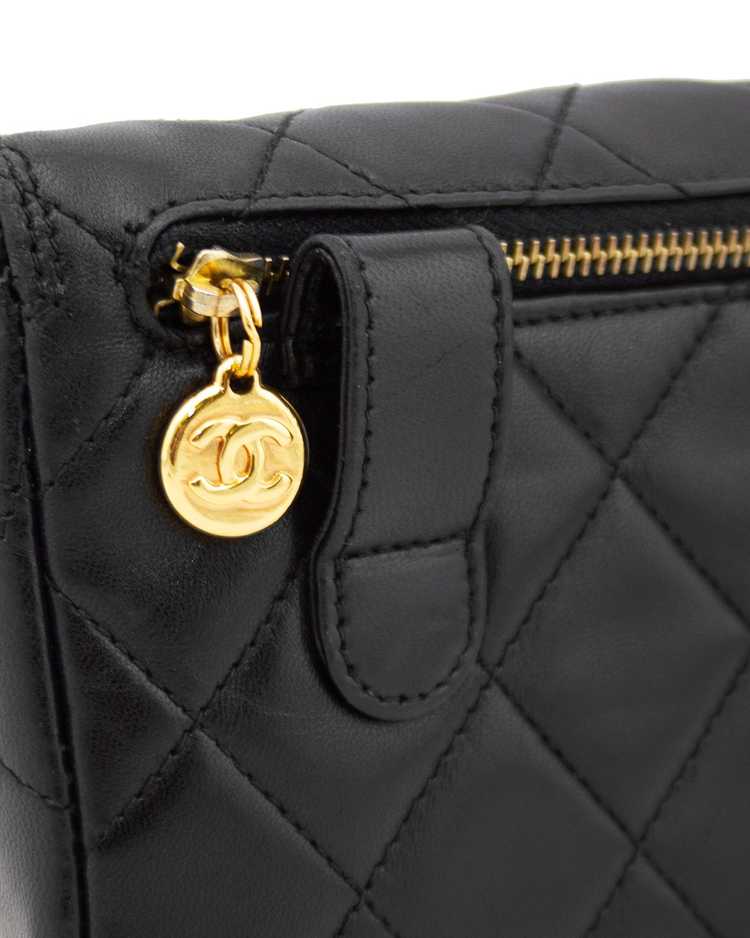 Chanel Black Quilted Waist Bag - image 4