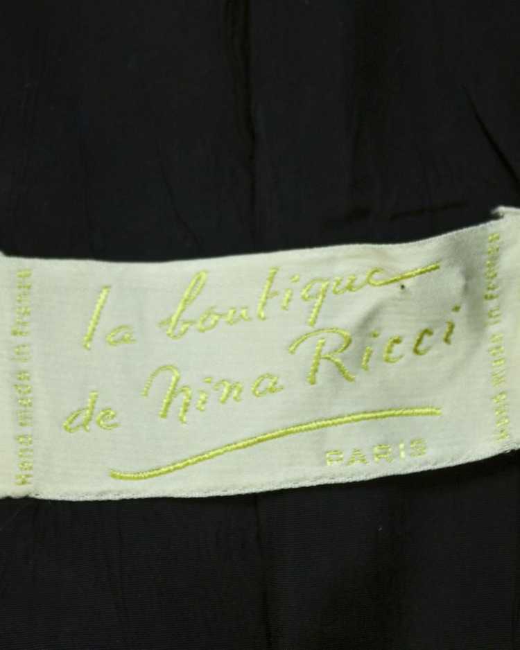 Nina Ricci White & black floral print coat - image 5