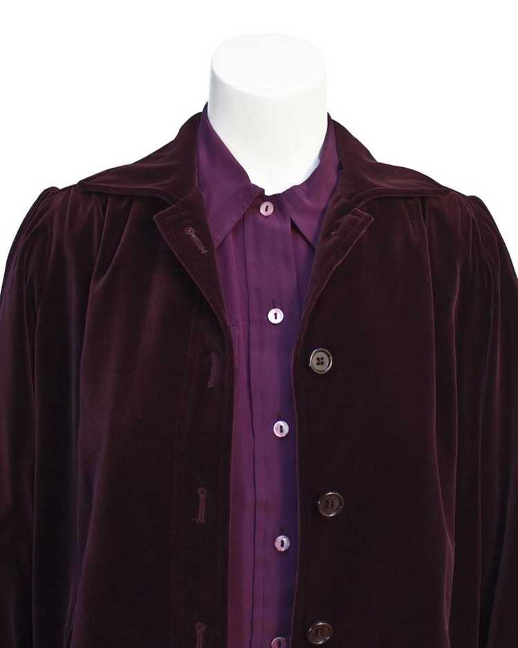 Yves Saint Laurent Purple Velvet Skirt Suit - image 4