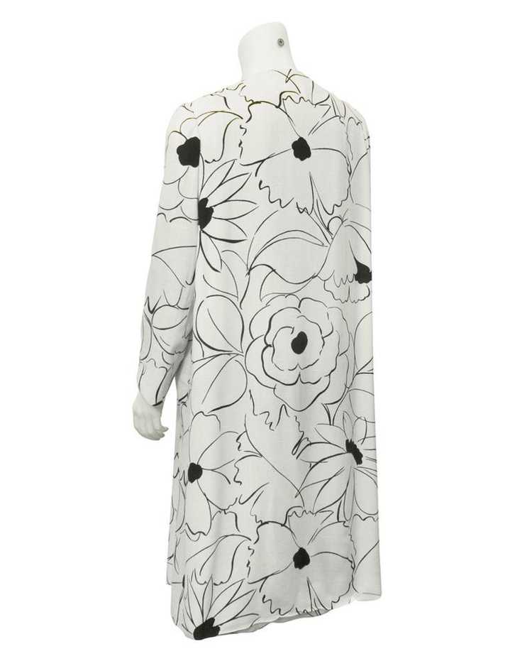 Nina Ricci White & black floral print coat - image 2