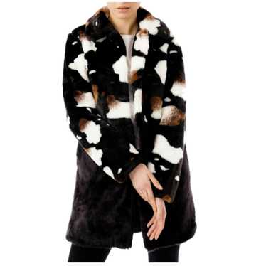 Cow Print Faux Fur Coat - image 1