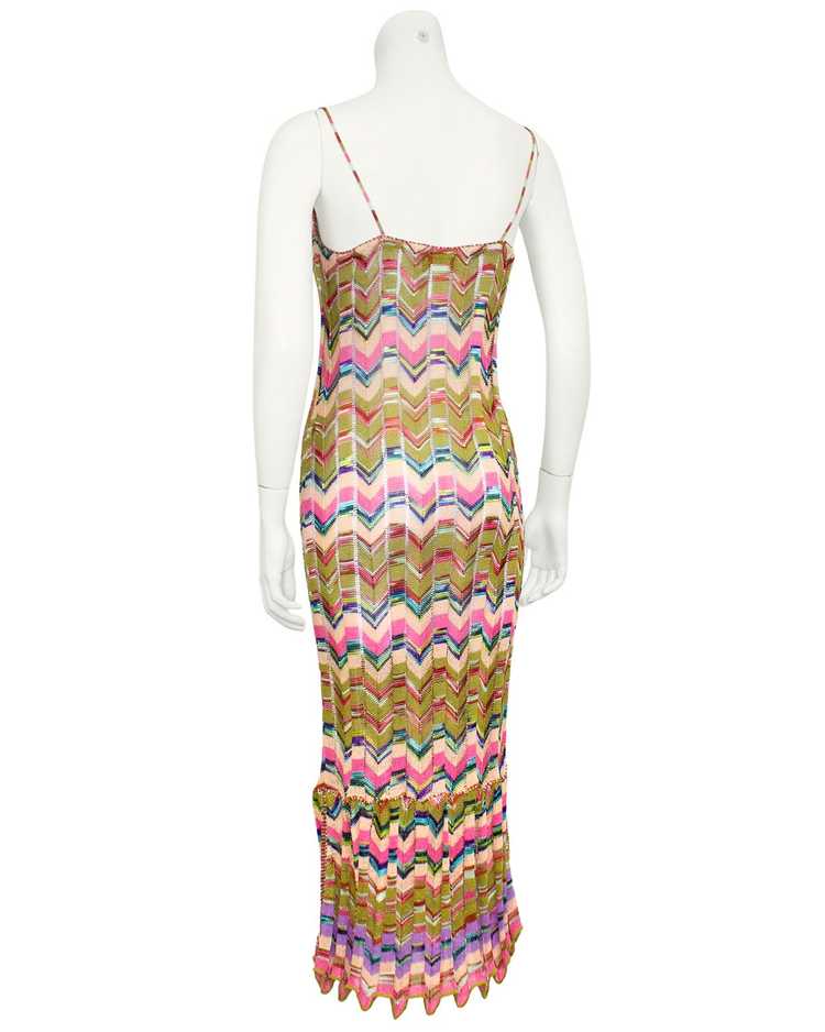 Missoni Multi Colour Knit Chevron Dress and Long … - image 6