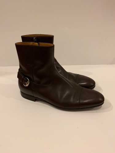Gucci Gucci leather side zip chelsea boot