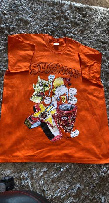 supreme daniel johnston tee orange