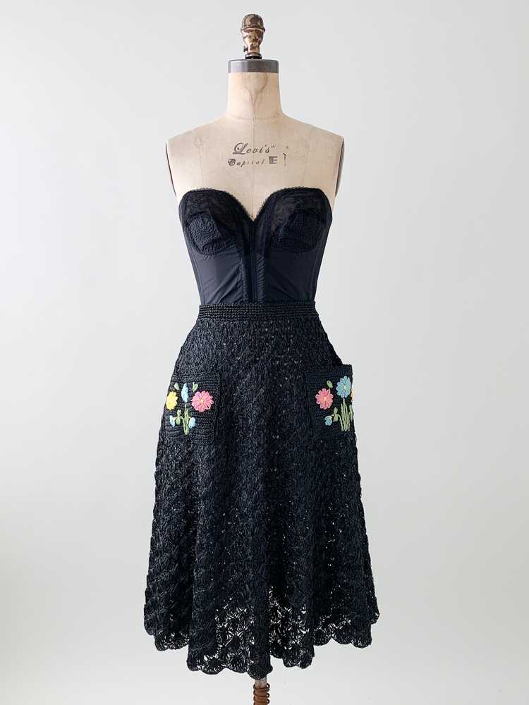 Vintage 1950s Raffia Skirt - image 3
