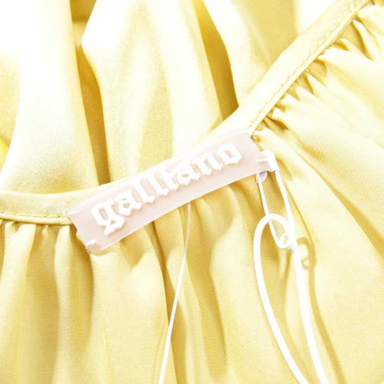 John Galliano Dress Silk in Yellow - image 3