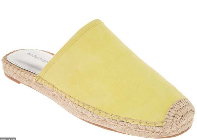 Marc Fisher Suede Espadrille Mules Gift Yellow Su… - image 4