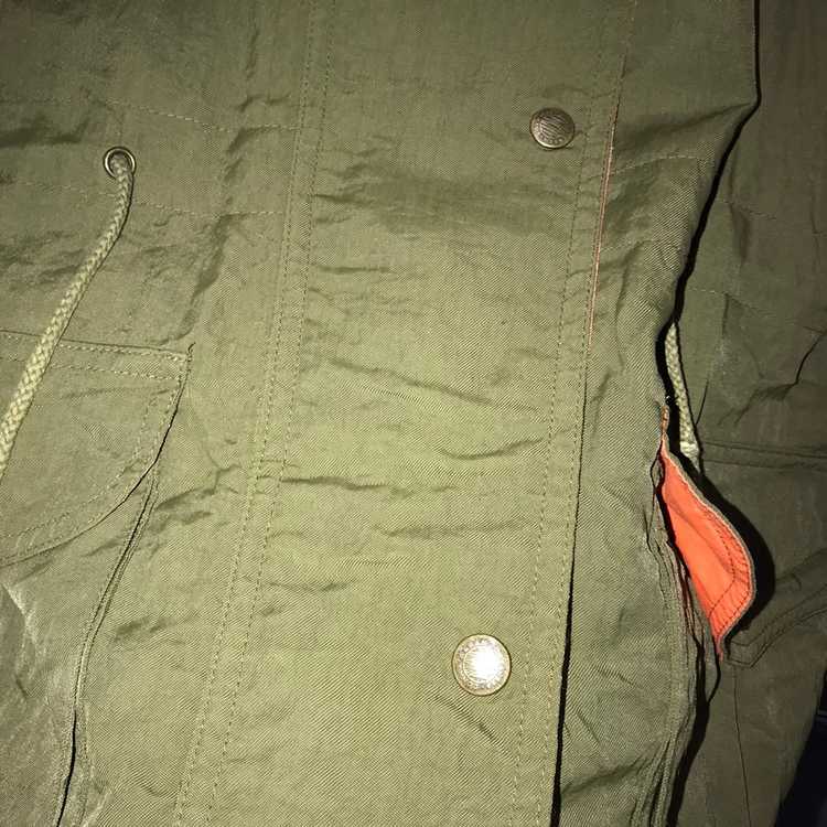 DKNY Micro Twill Parka in Olive