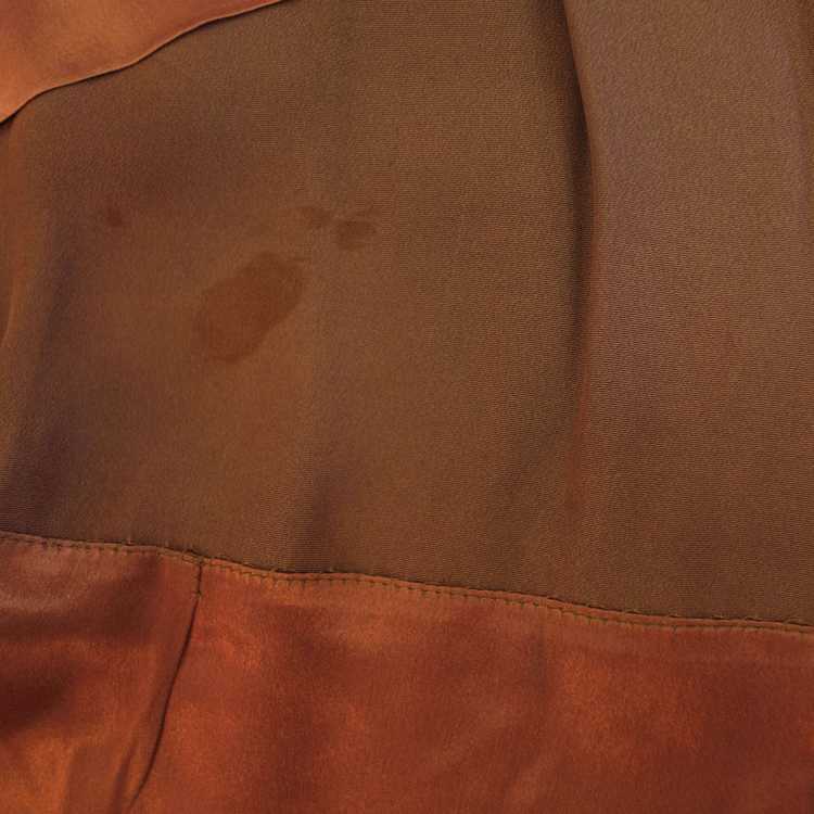 1940s copper liquid satin skirt - image 7