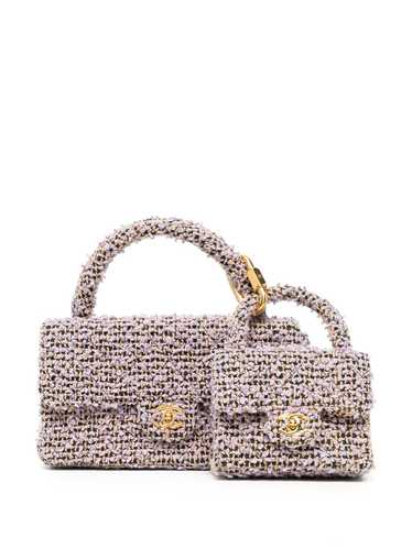 CHANEL Pre-Owned 1995-1996 tweed two-in-one handb… - image 1