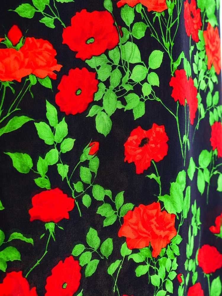 Yves Saint Laurent Rose Printed Silk Chiffon Dress - image 6