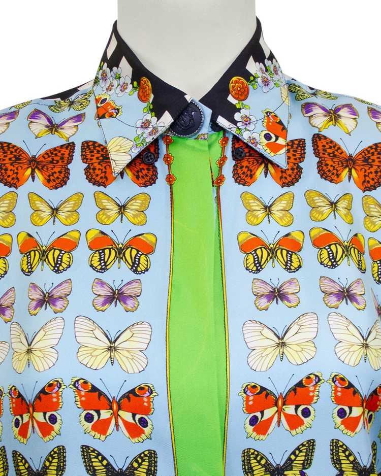 Versace Butterfly Silk Shirt - image 4