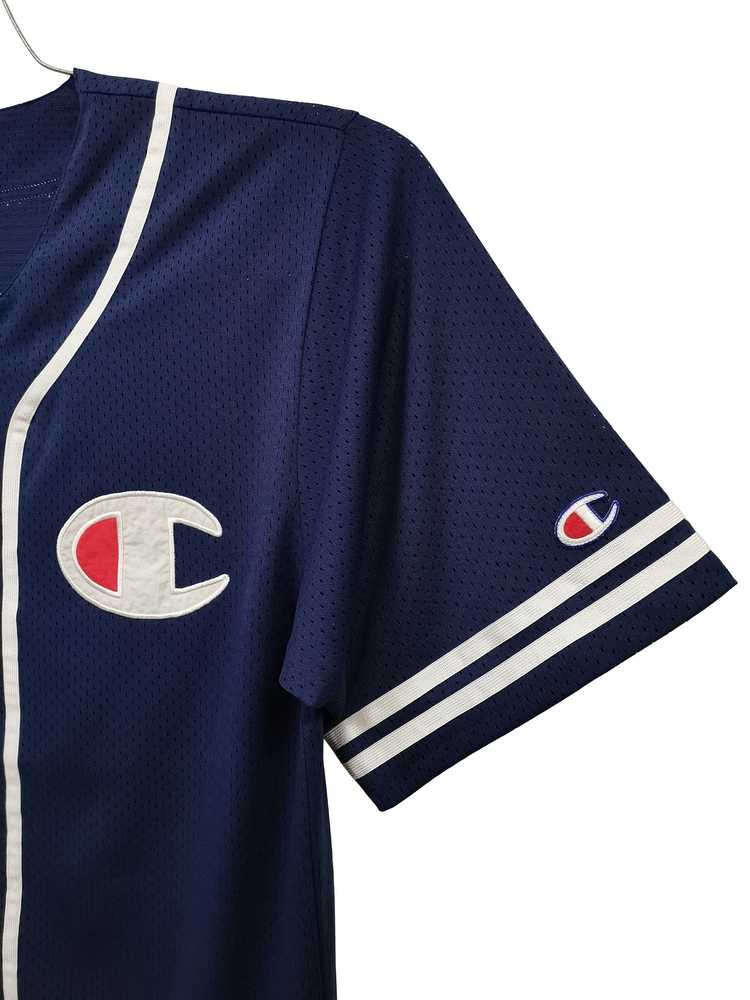 Champion Citi-Bank Cross Sell Button Down Baseball Jersey Shirt Embroidered