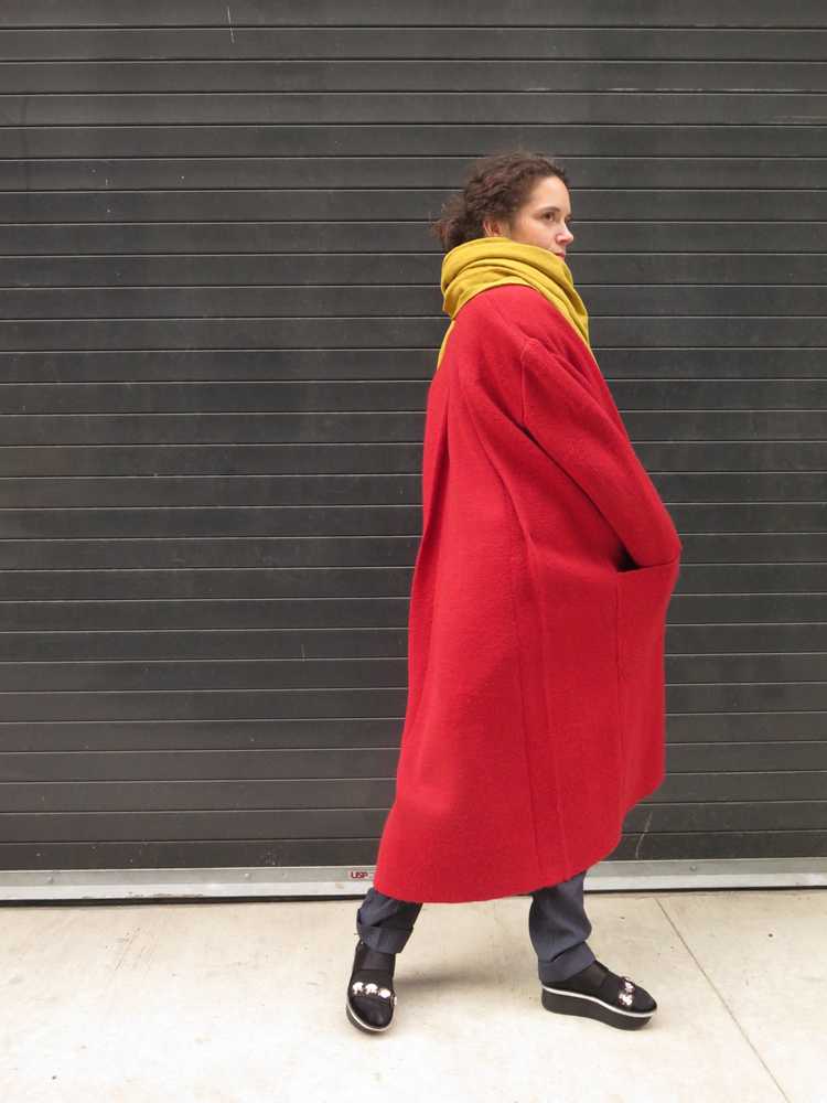 1980’s Issey Miyake Rouge Mohair Knit Duster - image 2