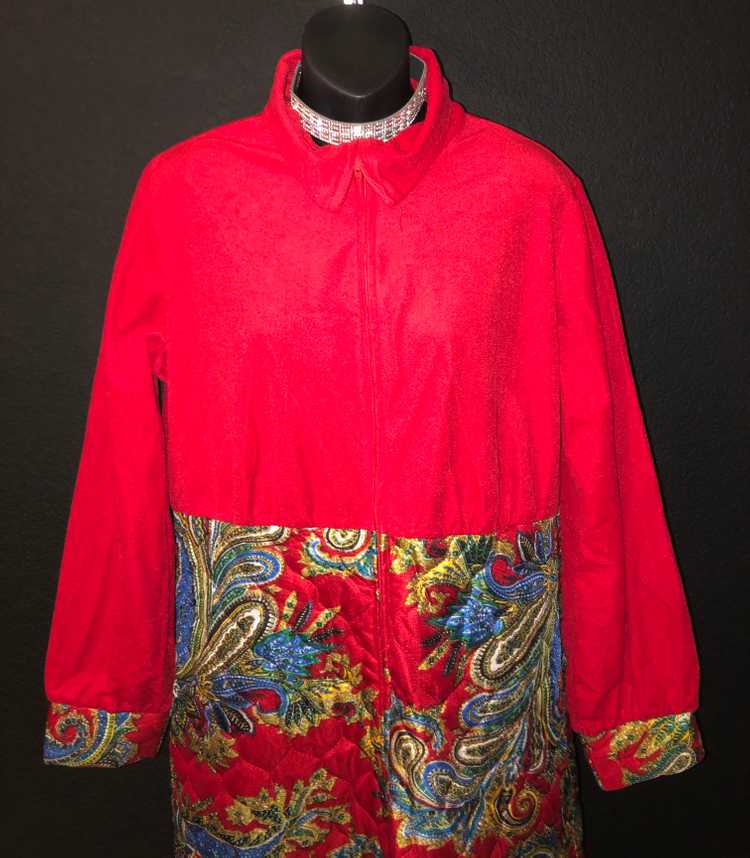 Vintage 1970's JCPENNEY'S Fleece & Satin Quilted … - image 2