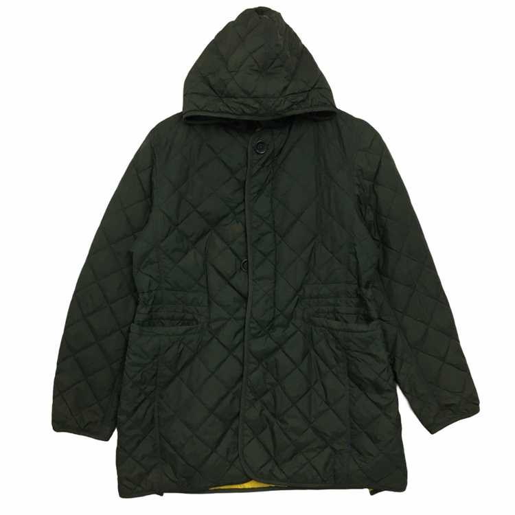 45rpm 45 rpm Full Button Light Hoodie Jacket Green - image 1