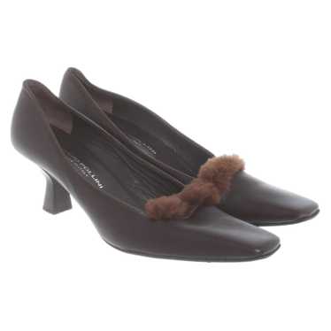 Pollini Pumps/Peeptoes Leather in Brown - image 1