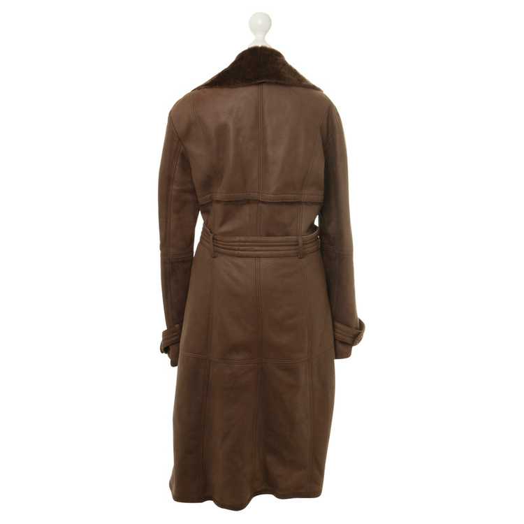 René Lezard Leather coat with fur lining - image 3
