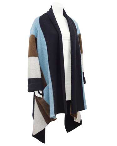 Jean Paul Gaultier Striped Boiled Wool Cardigan