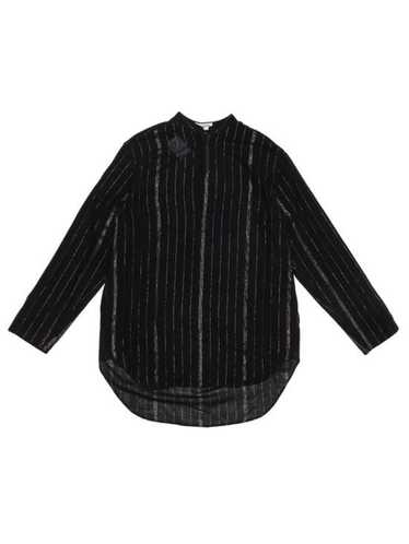 Saint Laurent Paris Black Sheer Lurex Striped Tuni