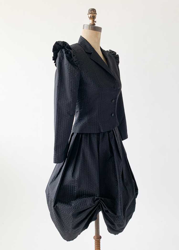Vintage 1970s Black Taffeta Suit - image 4