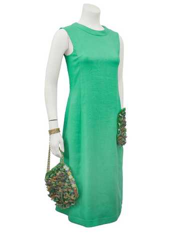 Maggy Reeves Green Dress with Embellished Pocket a