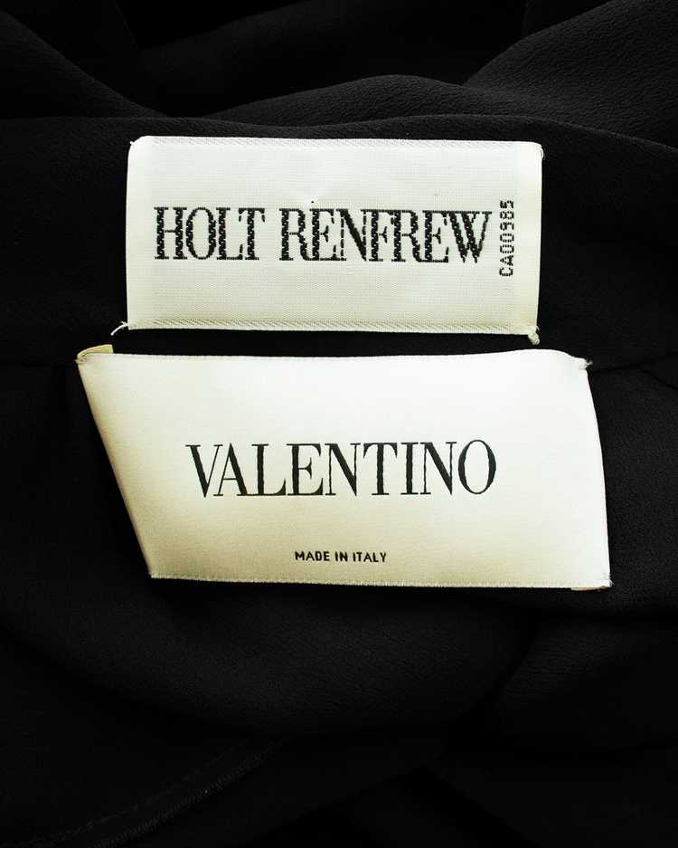 Valentino Black Chiffon and Velvet Dress Shirt Dr… - image 6